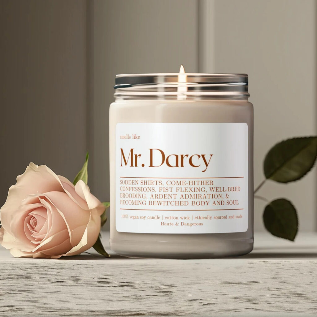 pride and prejudice candle